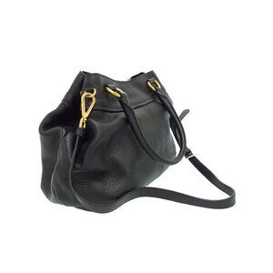 Prada Manici Sacca Daino shoulder 2 Vitello Black Leather bag